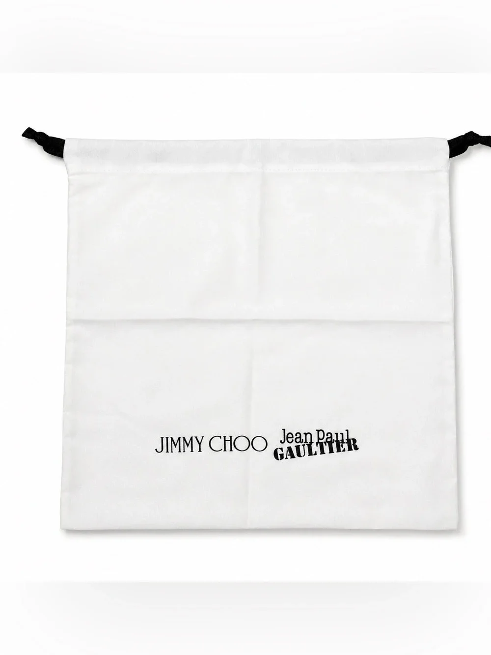 Jimmy Choo x Jean Paul Gaultier White Dust Bag Storage Pouch Logo Bag